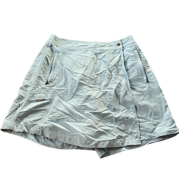 L.L. Bean Womens Light Blue Skort Wrap Zip Closure Size 6 100% Nylon - Picture 1 of 7